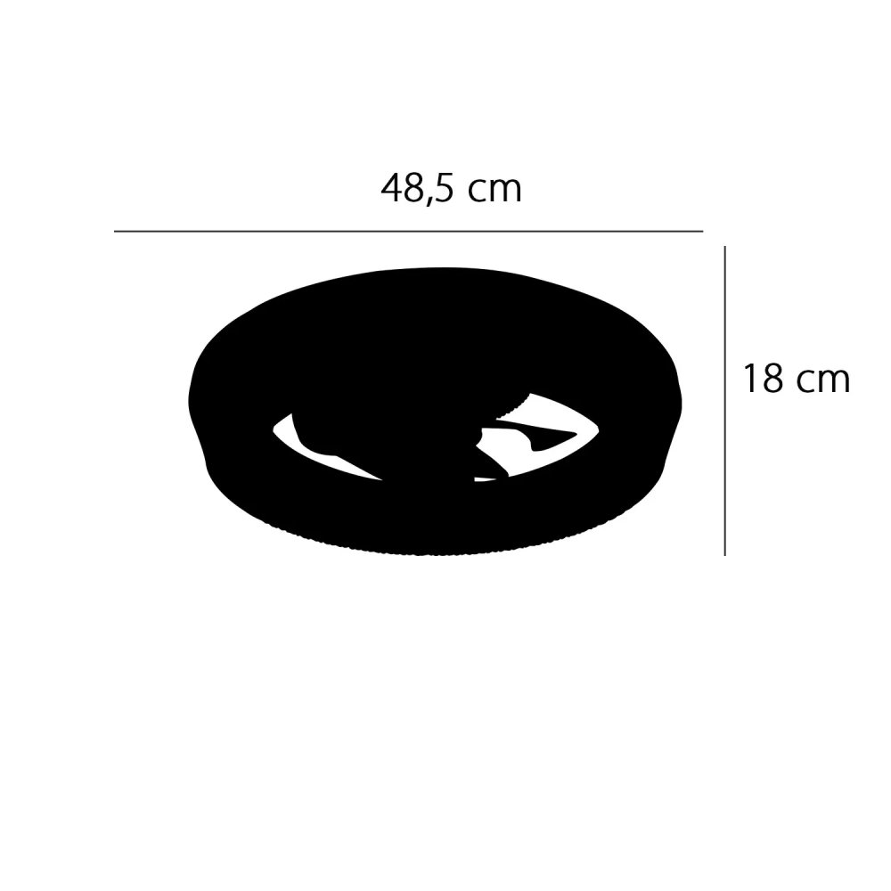 ventoinha 5 pás abs led 48 w branco auralis | UKUKHOME