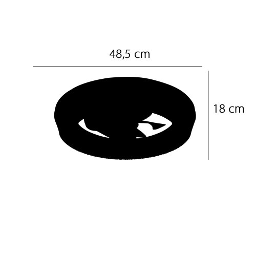 ventoinha 5 pás abs led 48 w branco auralis | UKUKHOME
