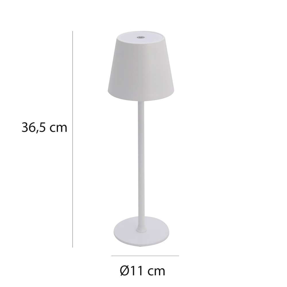 Candeeiro LED Emei Branco – Recarregável, Portátil e Elegante