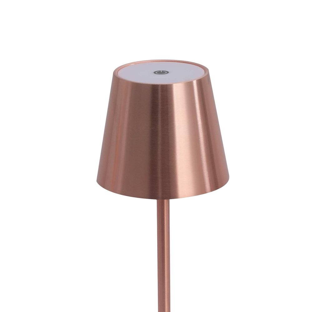 Candeeiro LED Emei Ouro rosa – Recarregável, Portátil e Elegante