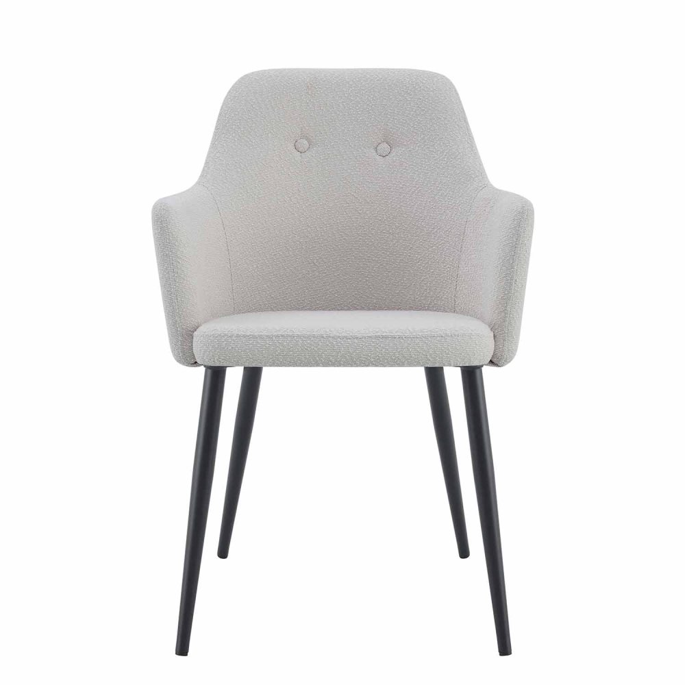 Poltrona moderna cinzenta com pés pretos – Conforto e estilo