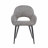 Cadeira Altair Cinzento - Design Moderno - Pés Pretos - UKUKHOME.com