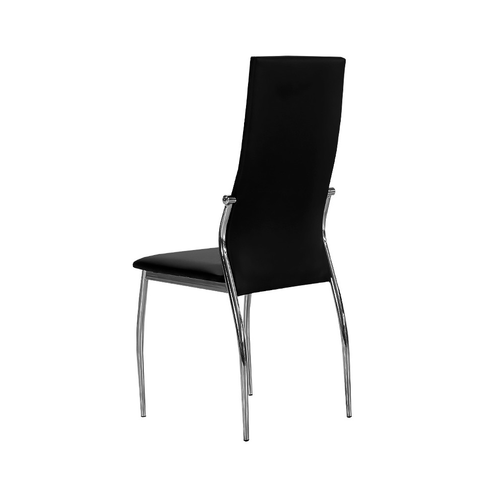 SILLA TAPIZADA BOSTON NEGRA