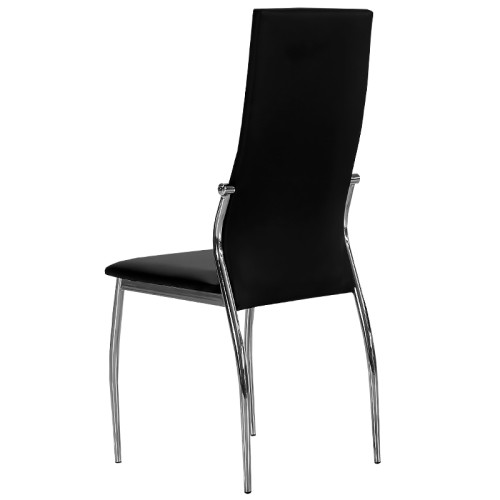 SILLA TAPIZADA BOSTON NEGRA
