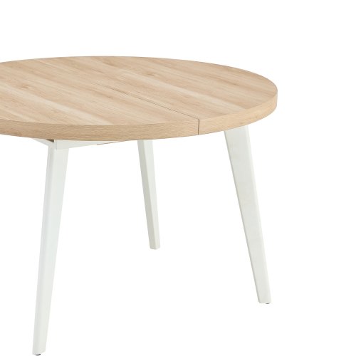 Mesa de jantar redonda extensível Luna madeira | Ukukhome