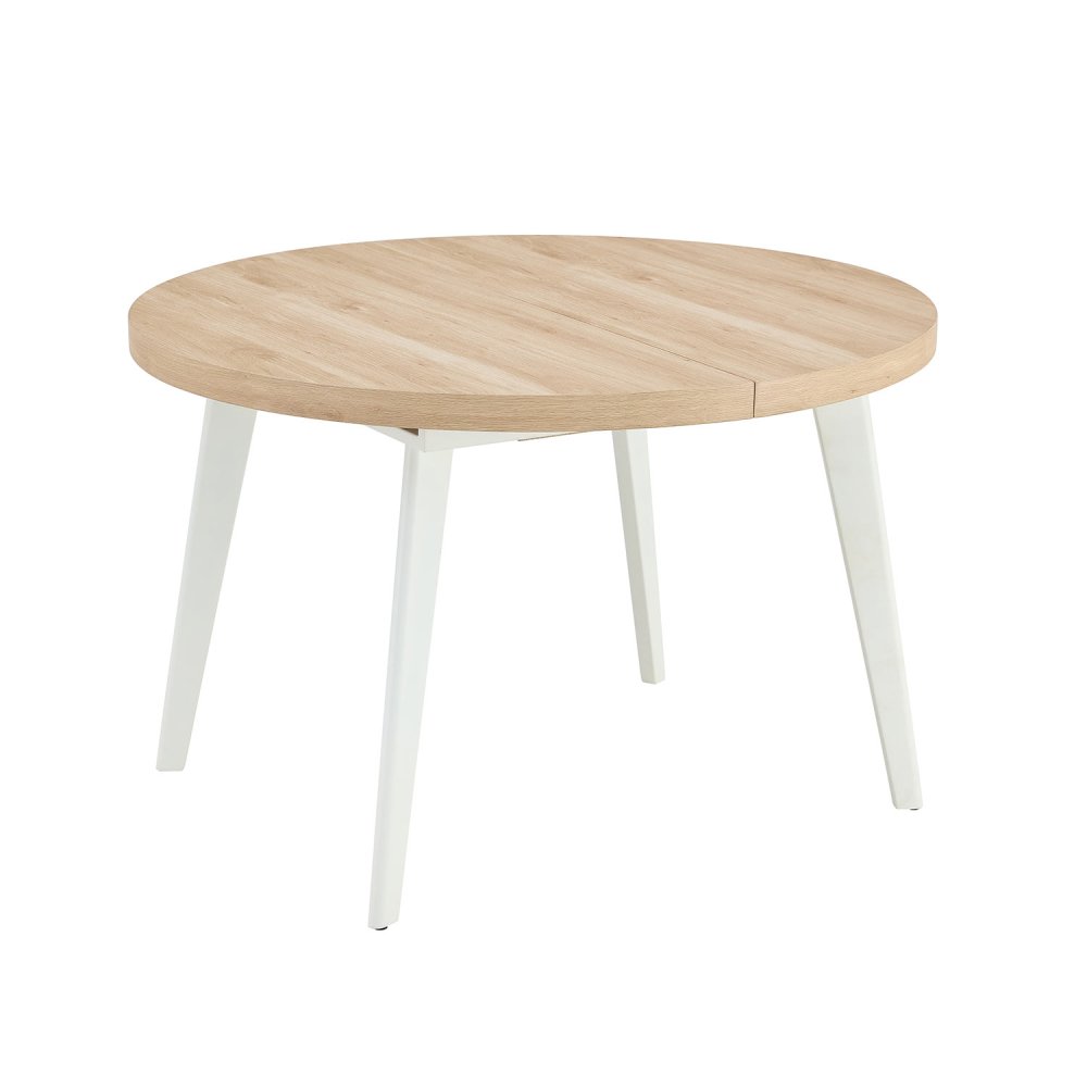 Mesa de jantar redonda extensível Luna madeira | Ukukhome