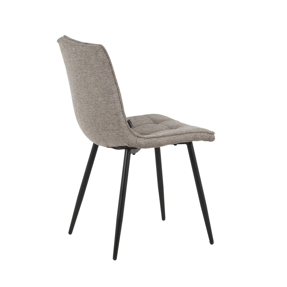 Cadeira Louise Castanho Pé Preto - Cadeira estofada de design moderno – UKUKHOME.COM