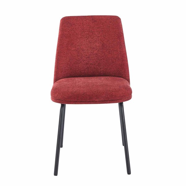 Cadeira Miren Bordô Pé Preto - Cadeira estofada de design moderno – UKUKHOME.COM 2