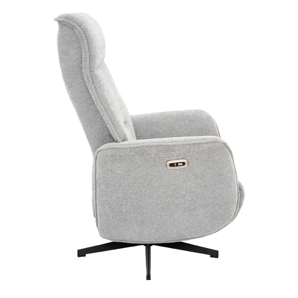 Poltrona Fred Relax Elétrico Cinza Claro - Poltrona reclinável elétrica de design – UKUKHOME.COM