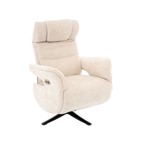 Poltrona Clark Relax Elétrico Areia - Poltrona reclinável elétrica de design – UKUKHOME.COM