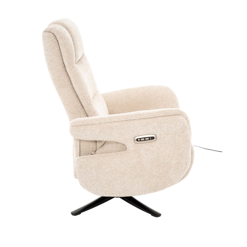 Poltrona Clark Relax Elétrico Areia - Poltrona reclinável elétrica de design – UKUKHOME.COM