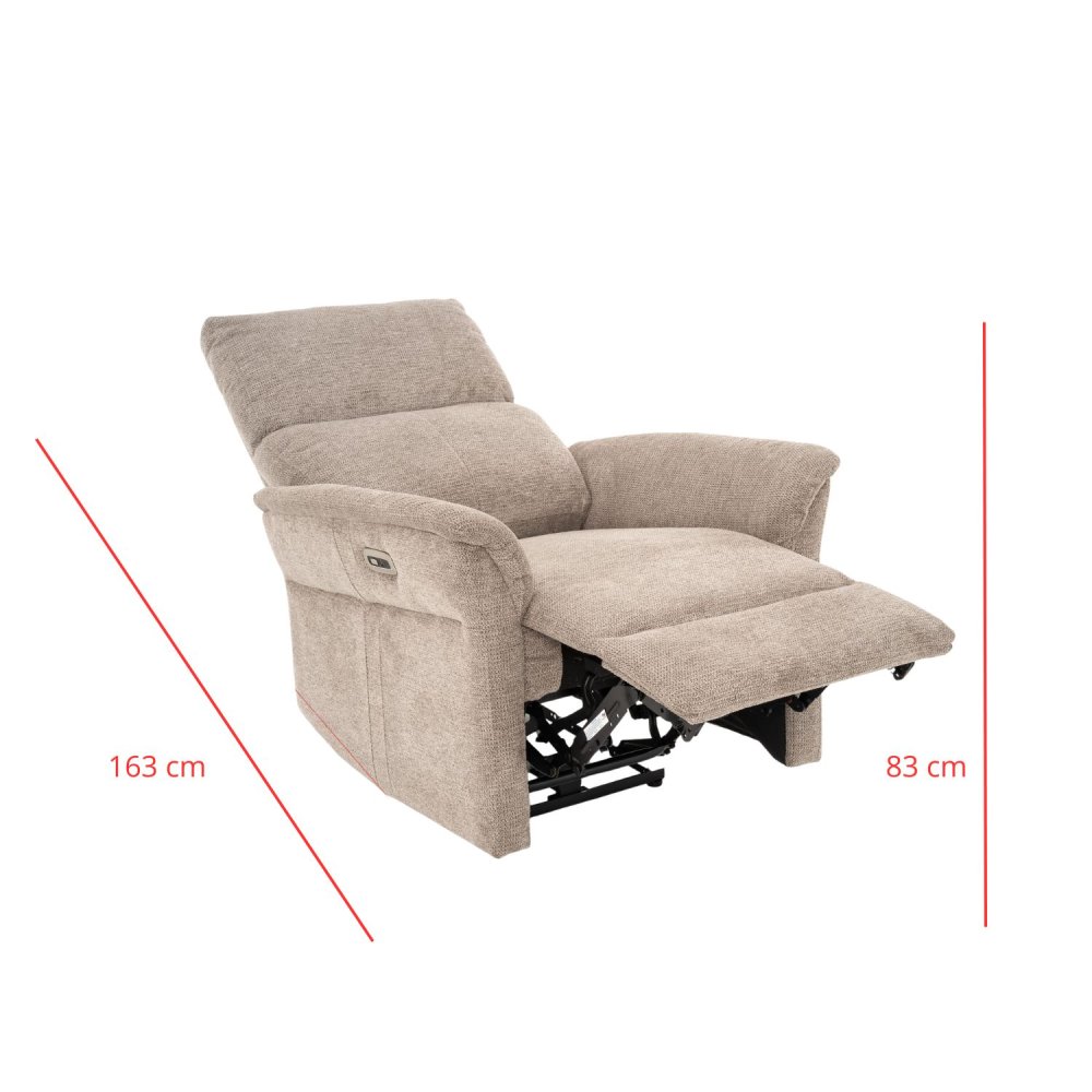 Poltrona Suri Relax Elétrico Castanho - Poltrona reclinável elétrica de design – UKUKHOME.COM