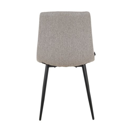 Cadeira Louise Cinza Escuro Pé Preto - Cadeira estofada de design moderno – UKUKHOME.COM