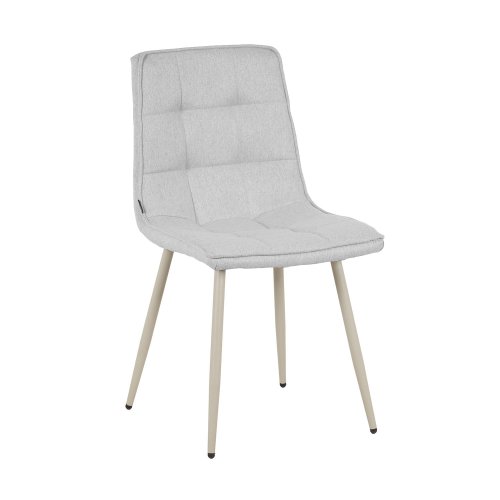 Cadeira Louise Cinza Pé Bege - Cadeira estofada de design moderno – UKUKHOME.COM