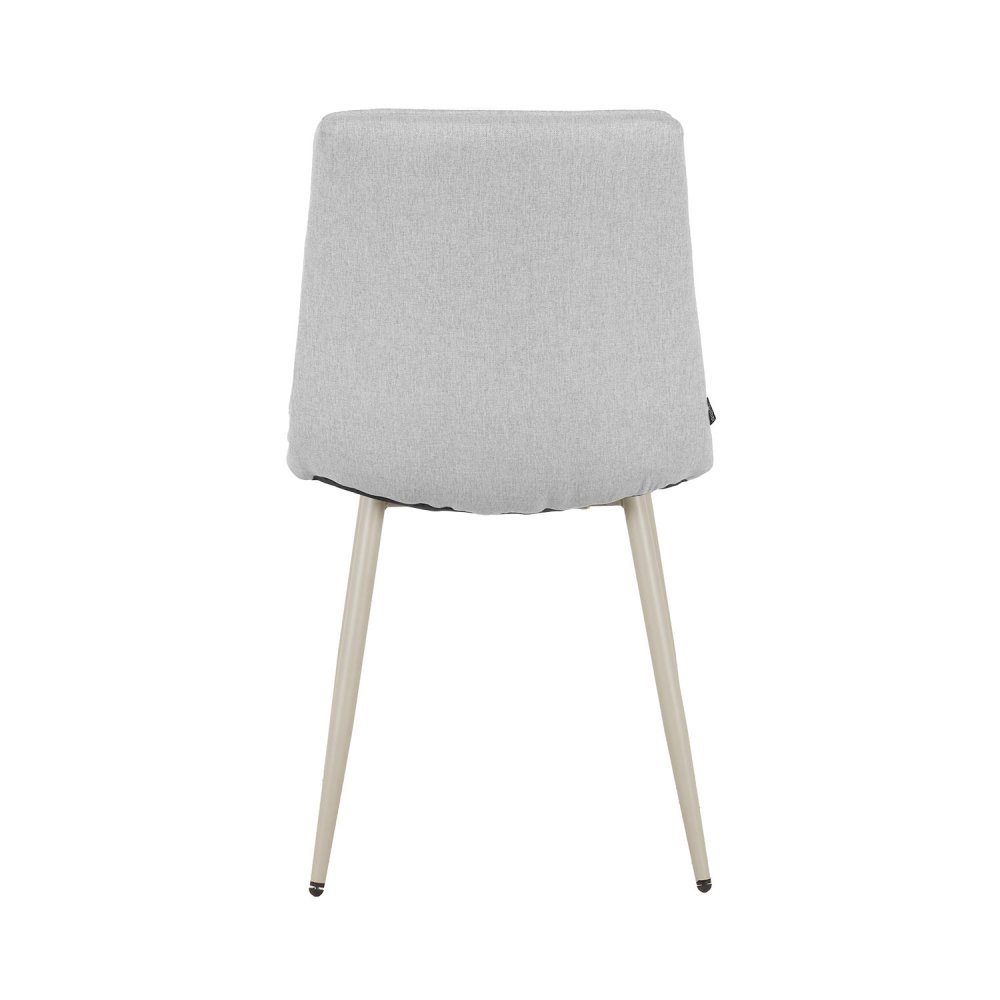 Cadeira Louise Cinza Pé Bege - Cadeira estofada de design moderno – UKUKHOME.COM