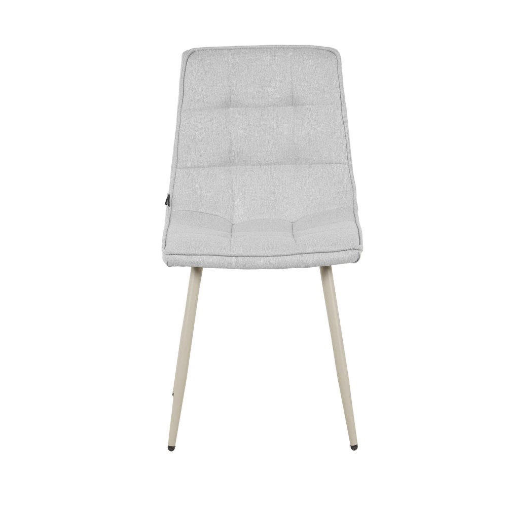 Cadeira Louise Cinza Pé Bege - Cadeira estofada de design moderno – UKUKHOME.COM