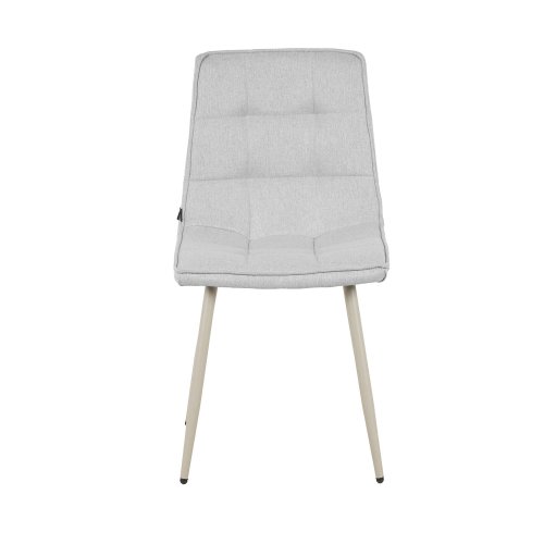 Cadeira Louise Cinza Pé Bege - Cadeira estofada de design moderno – UKUKHOME.COM