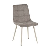 Cadeira Louise Castanho Pé Bege - Cadeira estofada de design moderno – UKUKHOME.COM