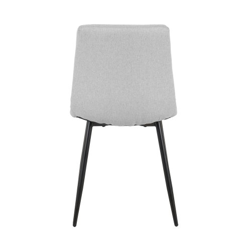Cadeira Louise Cinza Pé Preto - Cadeira estofada de design moderno – UKUKHOME.COM