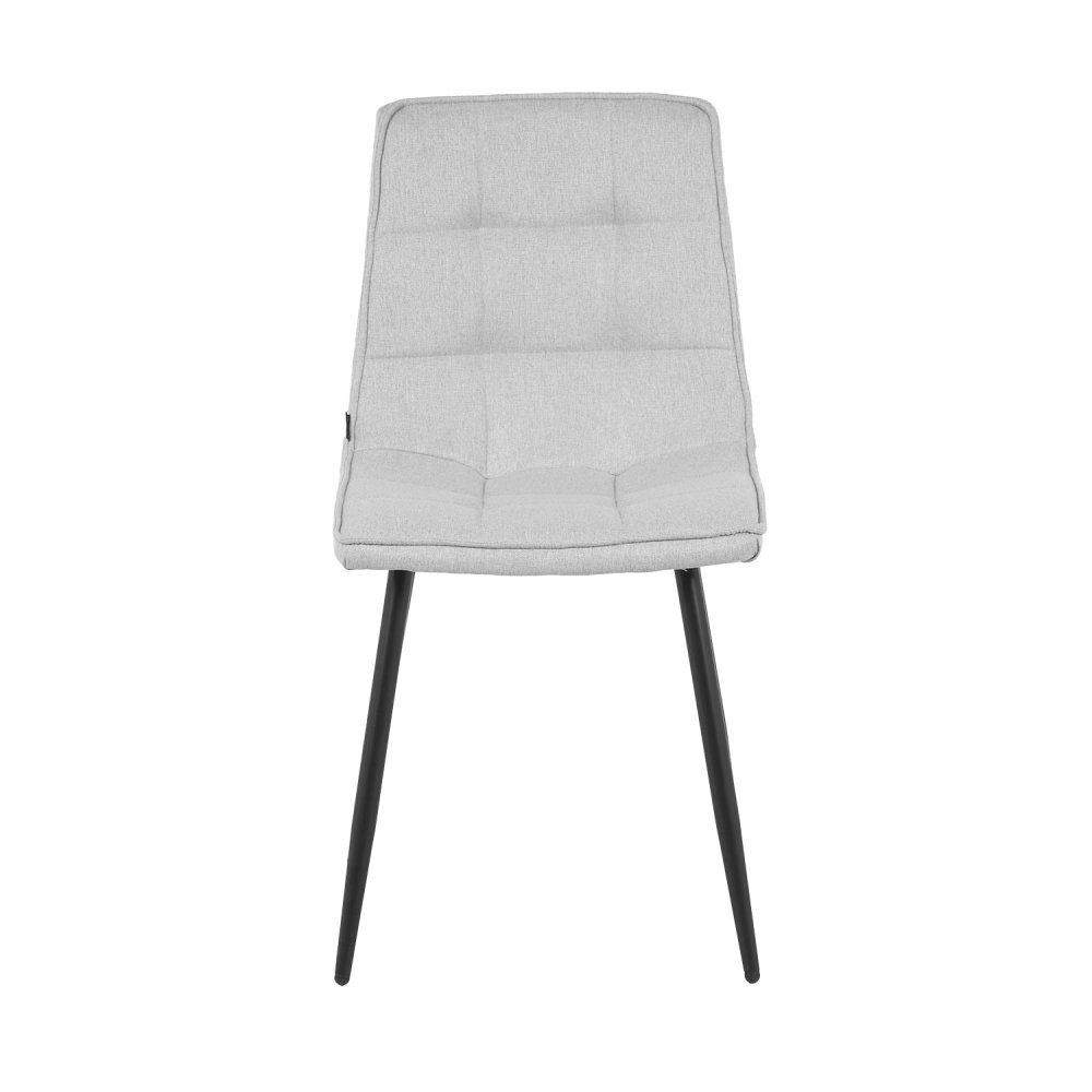 Cadeira Louise Cinza Pé Preto - Cadeira estofada de design moderno – UKUKHOME.COM