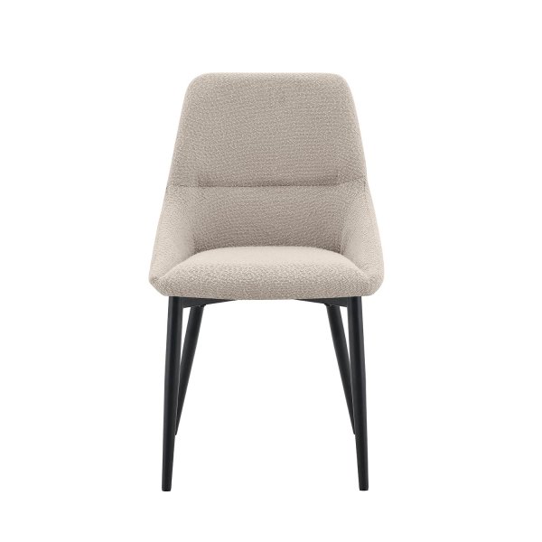 Cadeira estofada Areia pés pretos - Estilo & Conforto - UKUKUKHOME 2