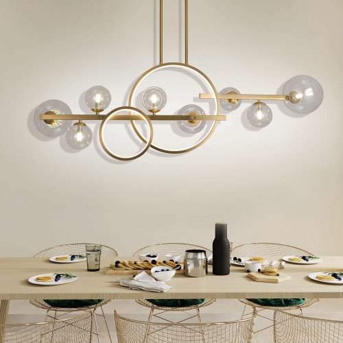 Candeeiro Suspenso 8 Luces Stella color Dorado - Candeeiro suspenso - UKUKHOME.com