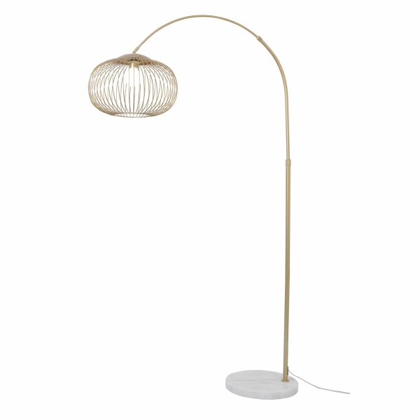 Candeeiro de Pé Aris 1 Luz color Dorado - Candeeiro de pé - UKUKHOME.com 2