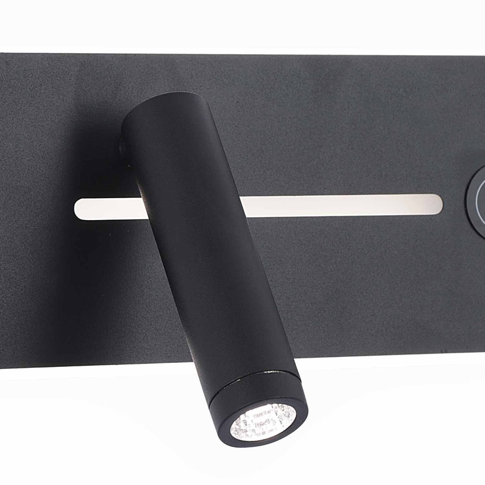 Aplique LED Táctil Negro 27,5Cm Gali - Aplique LED - UKUKHOME.com