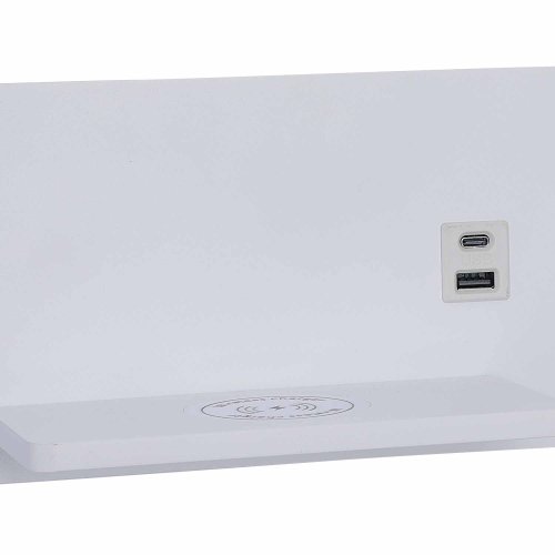 Aplique LED Blanco con Carga Inalámbrica y Usb 30Cm Somni - Aplique LED - UKUKHOME.com