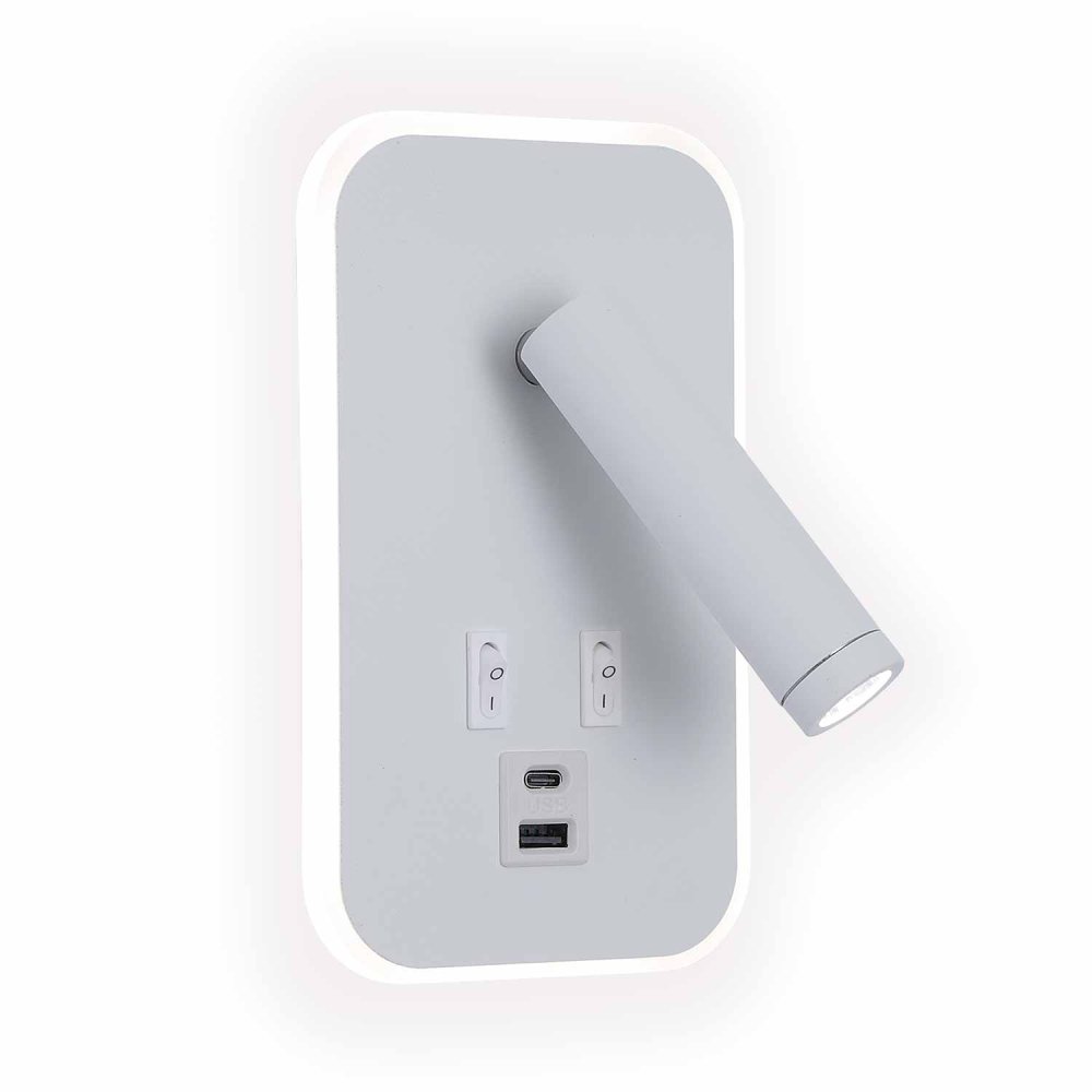Aplique LED Blanco con Usb Tanik - Aplique LED - UKUKHOME.com
