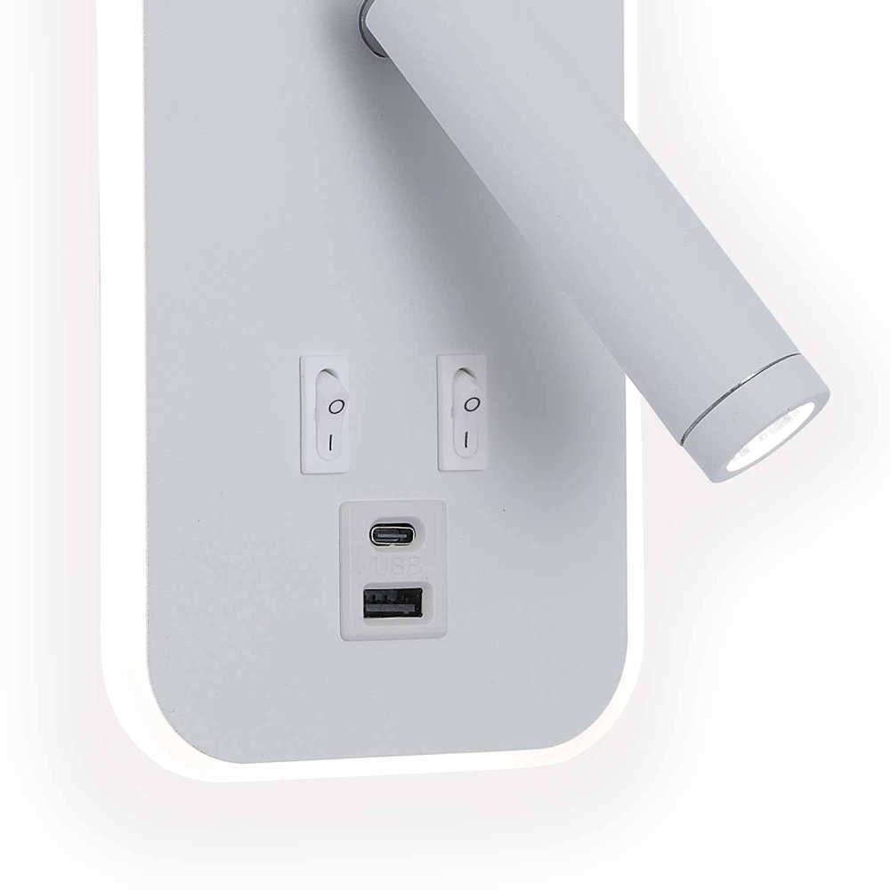 Aplique LED Blanco con Usb Tanik - Aplique LED - UKUKHOME.com