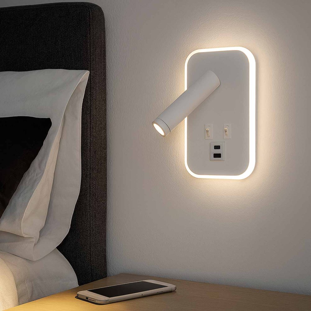 Aplique LED Blanco con Usb Tanik - Aplique LED - UKUKHOME.com