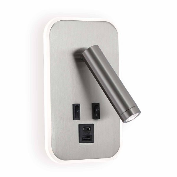 Aplique LED Níquel con Usb Tanik - Aplique LED - UKUKHOME.com 2