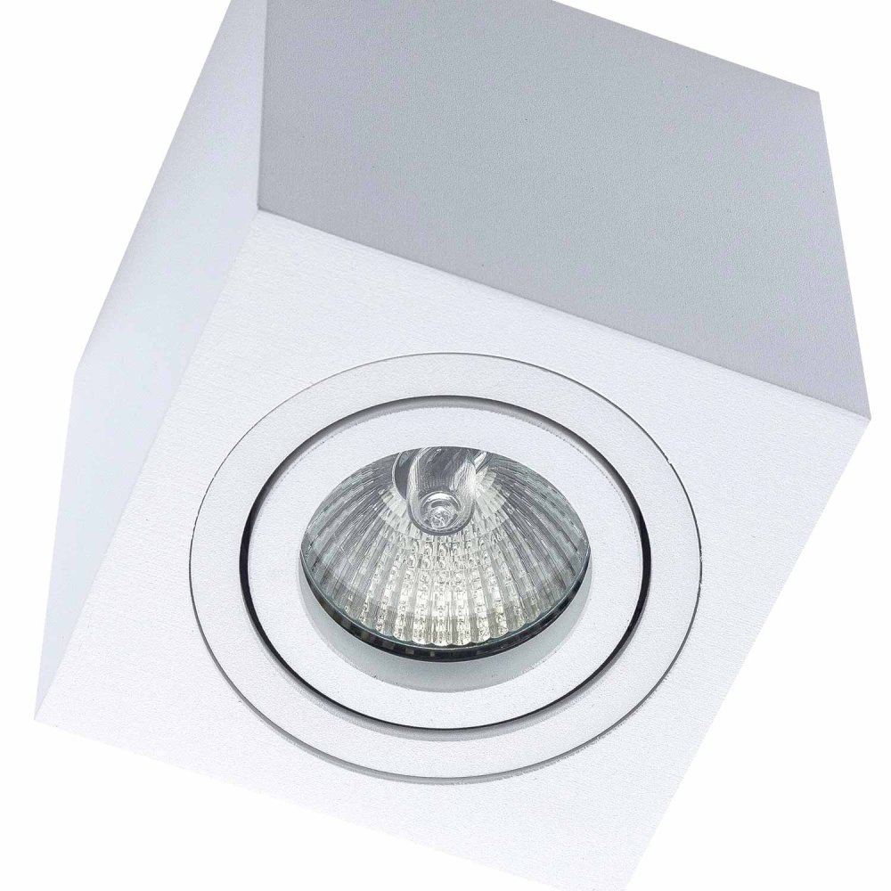 Foco de Superficie Cuadrado Orientable 9X9Cm color Blanco Linber - Foco LED de superfície - UKUKHOME.com