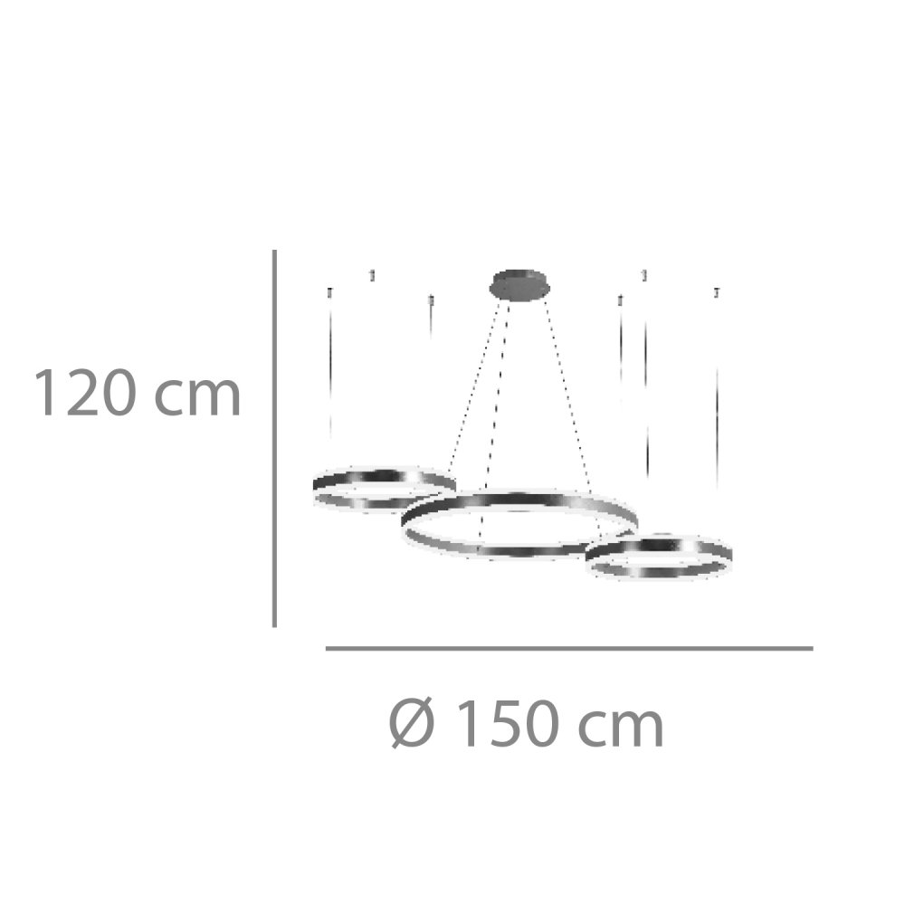 Candeeiro de Teto Led Negra Ø80Cm Zirka - Iluminação de teto LED - UKUKHOME.com