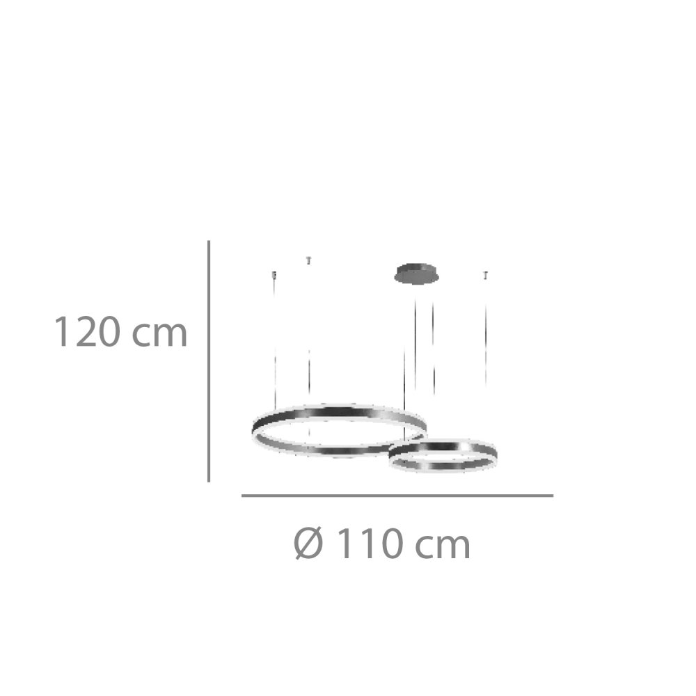 Candeeiro de Teto Led Negra Ø80Cm Zirka - Iluminação de teto LED - UKUKHOME.com