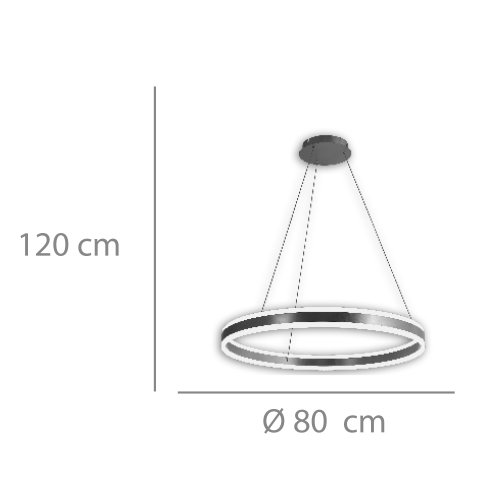 Candeeiro de Teto Led Negra Ø80Cm Zirka - Iluminação de teto LED - UKUKHOME.com