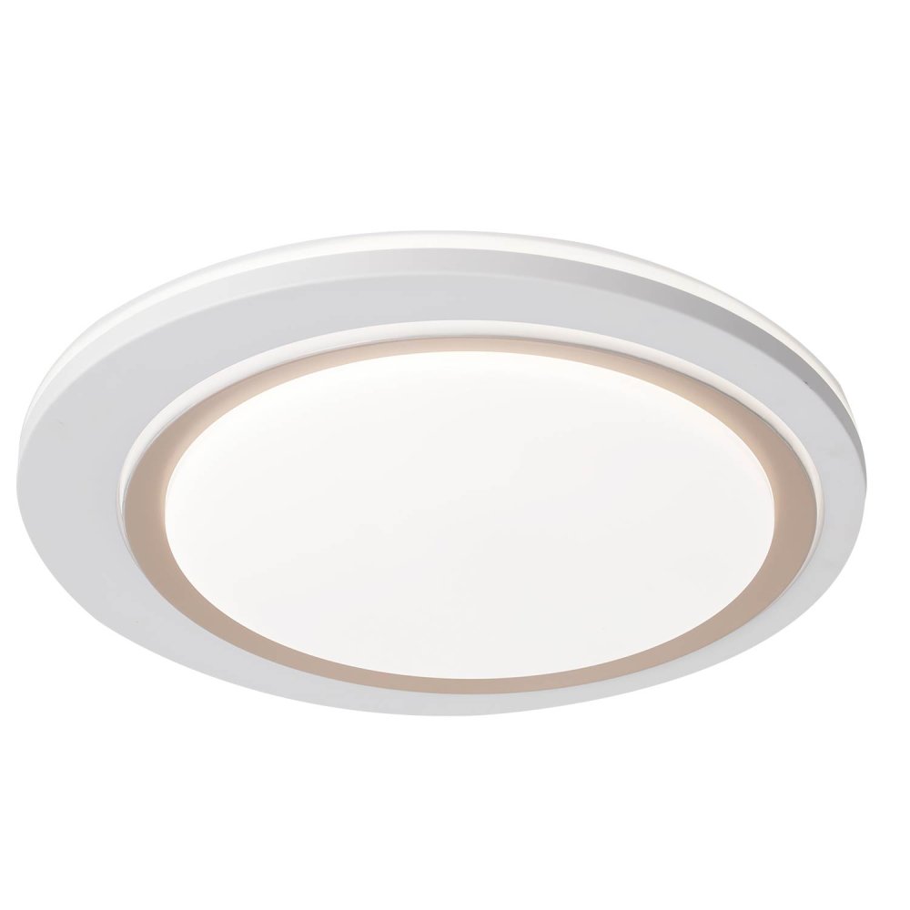 Plafon LED Regulable 35W Ø37Cm color Blanco y Dorado Bakar - Iluminação de teto LED - UKUKHOME.com
