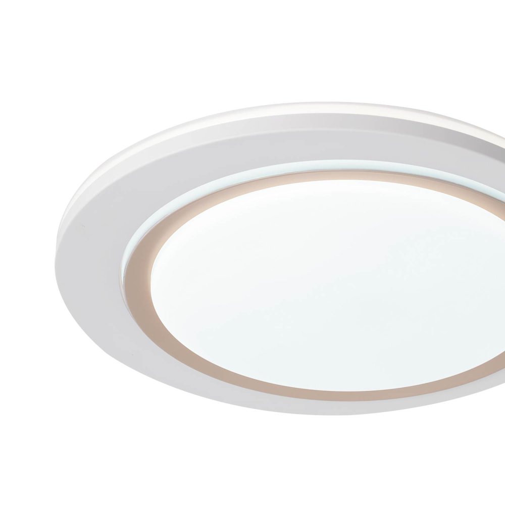 Plafon LED Regulable 35W Ø37Cm color Blanco y Dorado Bakar - Iluminação de teto LED - UKUKHOME.com