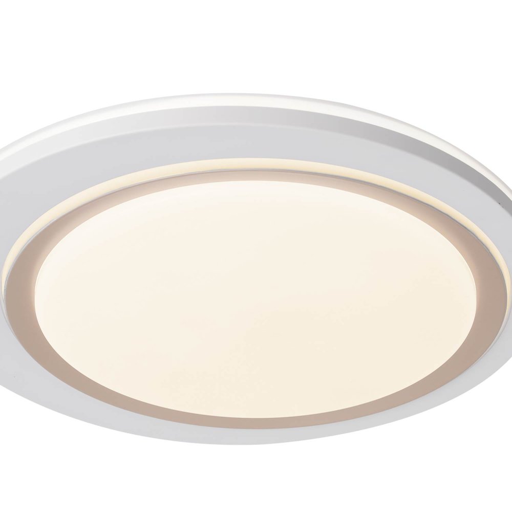 Plafon LED Regulable 35W Ø37Cm color Blanco y Dorado Bakar - Iluminação de teto LED - UKUKHOME.com