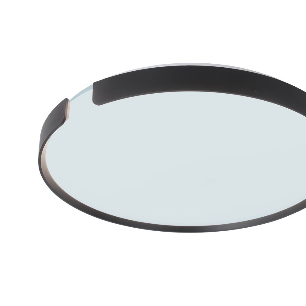 Plafon LED Regulable 53W Ø50Cm color Negro Robby - Iluminação de teto LED - UKUKHOME.com