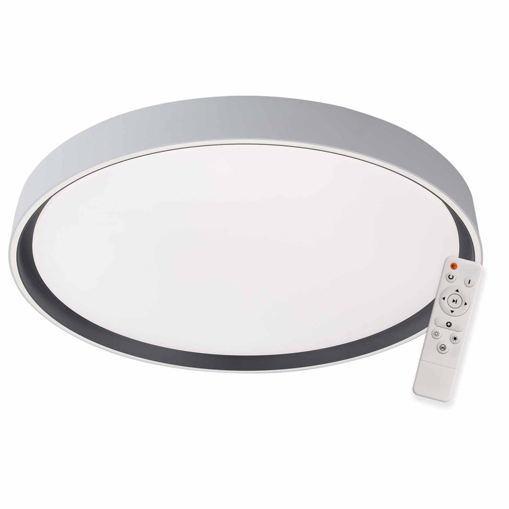Plafon LED Regulable 106W Ø78Cm color Blanco y Negro Lorens - Iluminação de teto LED - UKUKHOME.com
