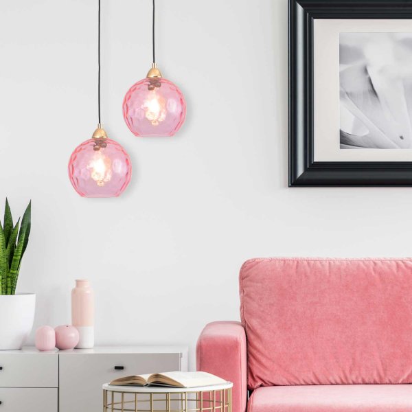 CANDEEIRO SUSPENSO 1 LUZ LYRIA ROSA | Ukukhome 2