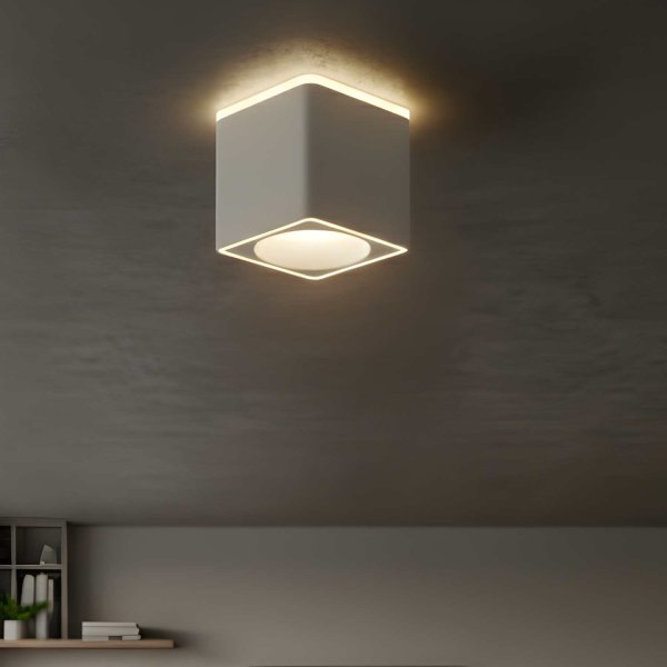 Foco Led de Superficie Cuadrado 9X9Cm color Blanco Rouk - Foco LED de superfície - UKUKHOME.com