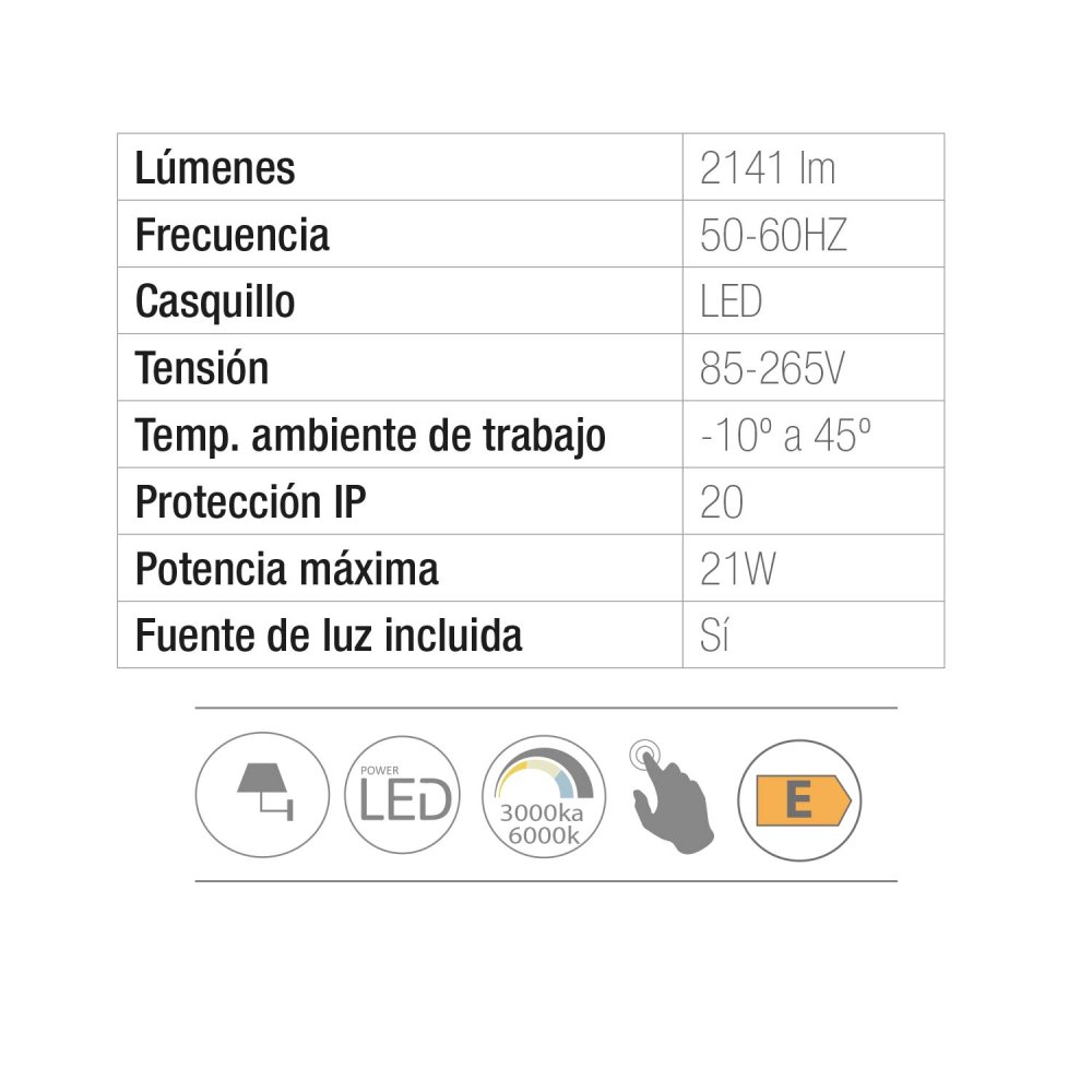 Aplique LED Táctil Negro 80Cm Sannix - Aplique LED - UKUKHOME.com