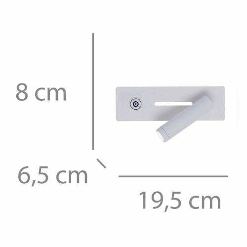 Aplique LED Blanco 19,5Cm Irati - Aplique LED - UKUKHOME.com