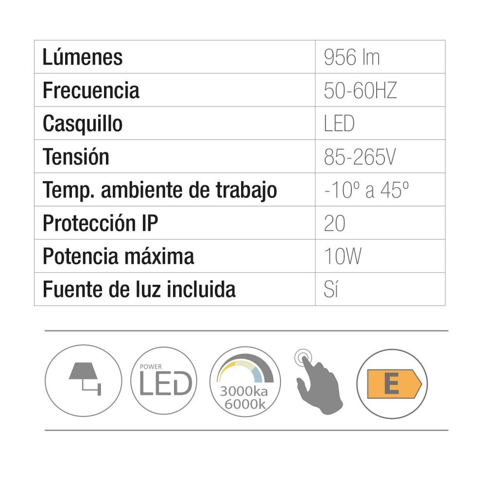 Aplique LED Blanco 27,5Cm Gali - Aplique LED - UKUKHOME.com