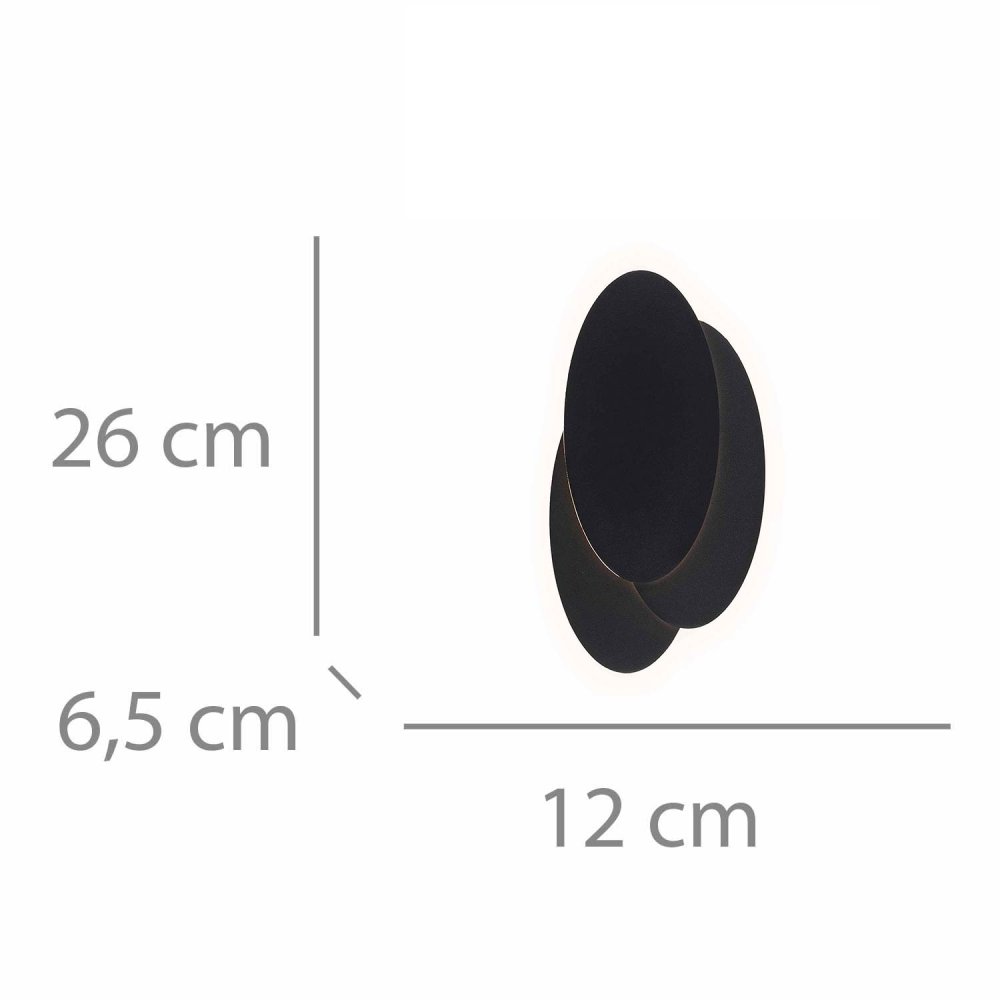 Aplique LED Decorativo Negro Rumy - Aplique LED - UKUKHOME.com