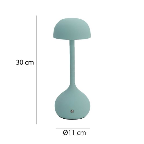 Candeeiro de Mesa Recarregável LED - OYU Água-Marinha Ø11 x 30 cm
