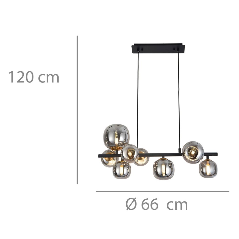 Candeeiro de teto 120 CM 8 luzes | Venda de Móveis Online